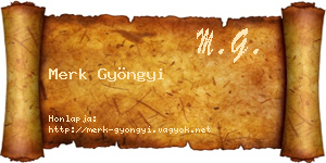 Merk Gyöngyi névjegykártya