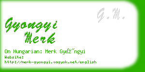 gyongyi merk business card